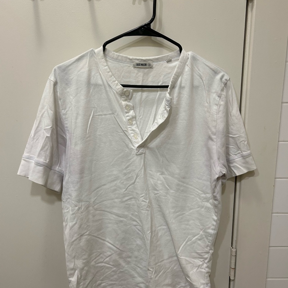 Buck Mason White Casual Button Down Shirt